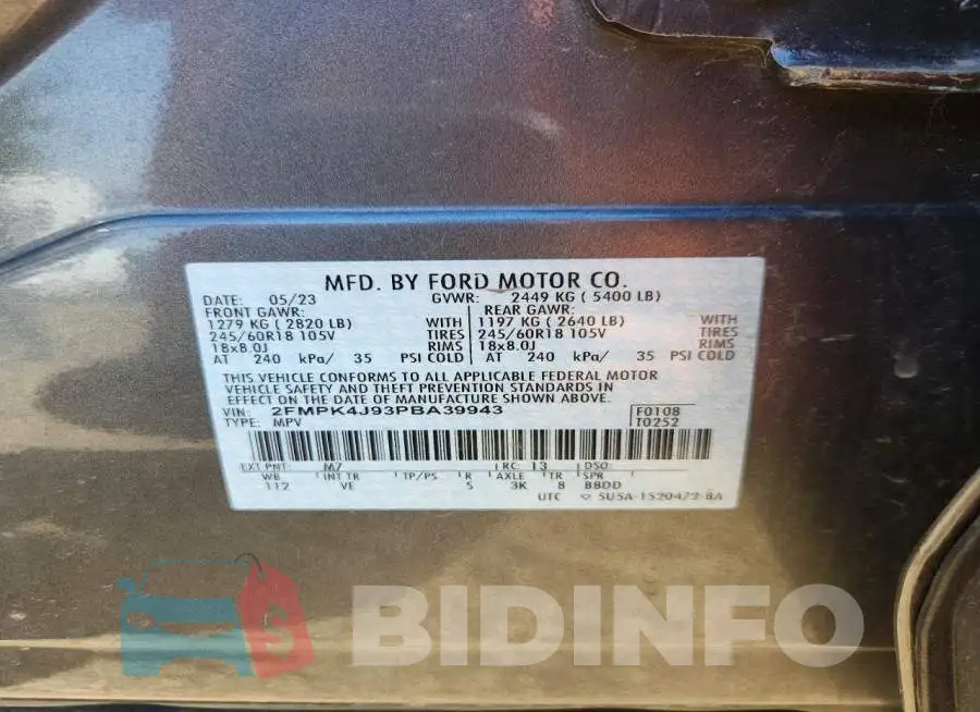2FMPK4J93PBA39943 Photo# 13