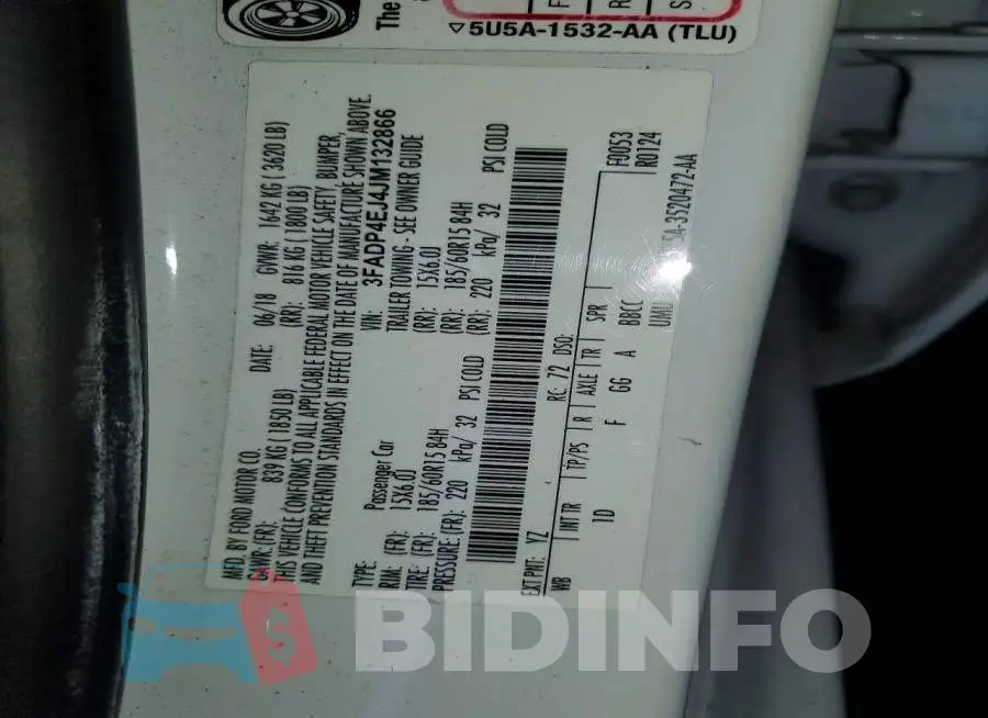 3FADP4EJ4JM132866 Photo# 12