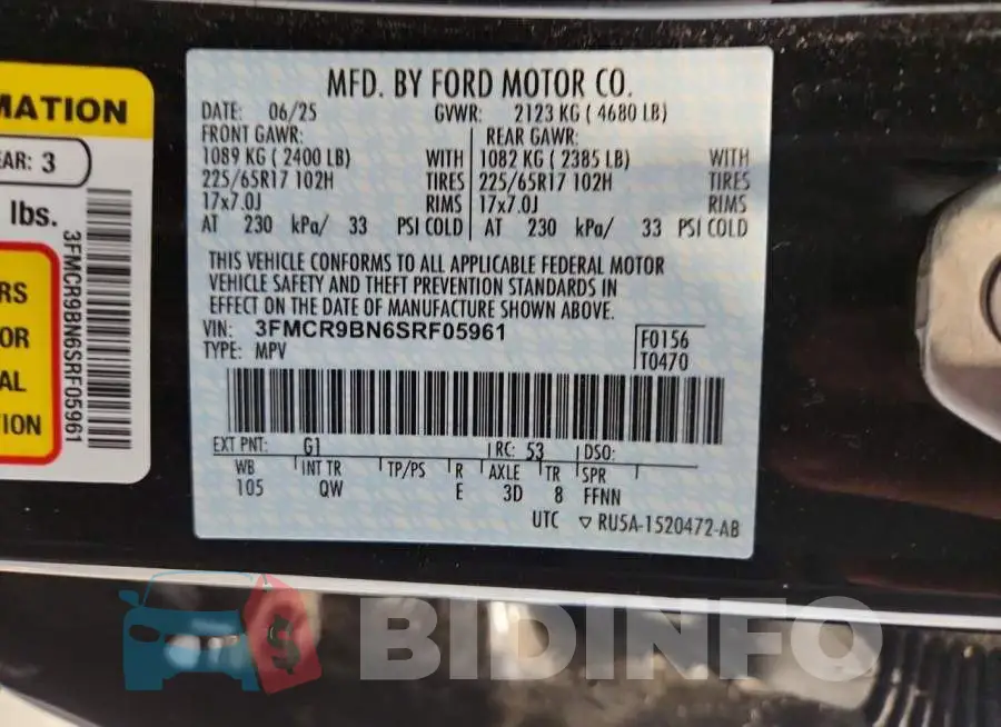 3FMCR9BN6SRF05961 Photo# 12