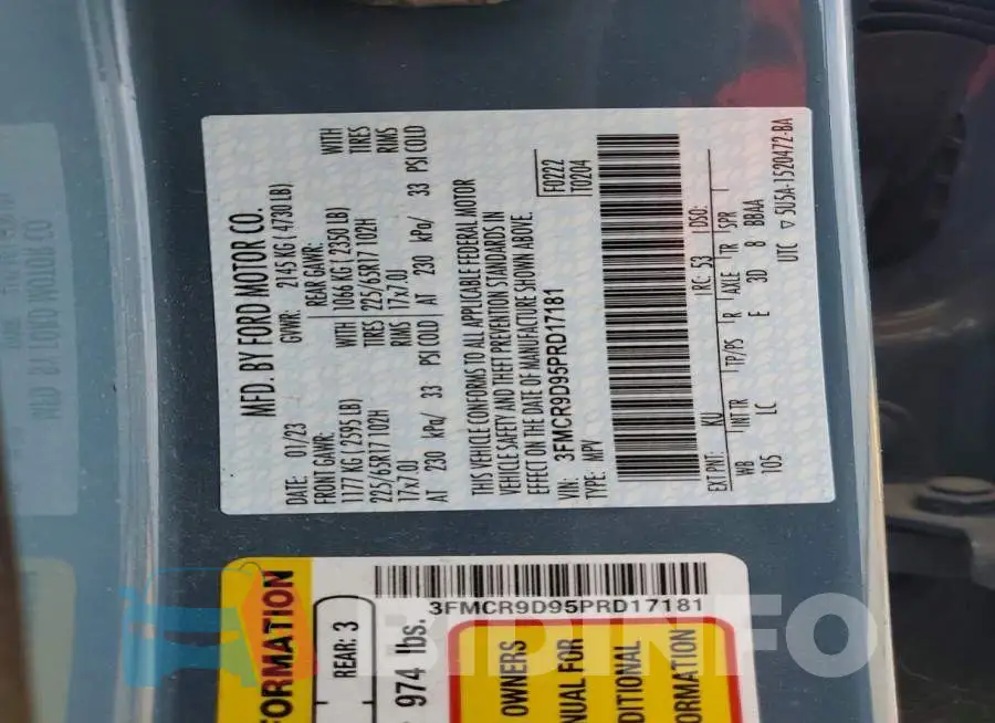 3FMCR9D95PRD17181 Photo# 13