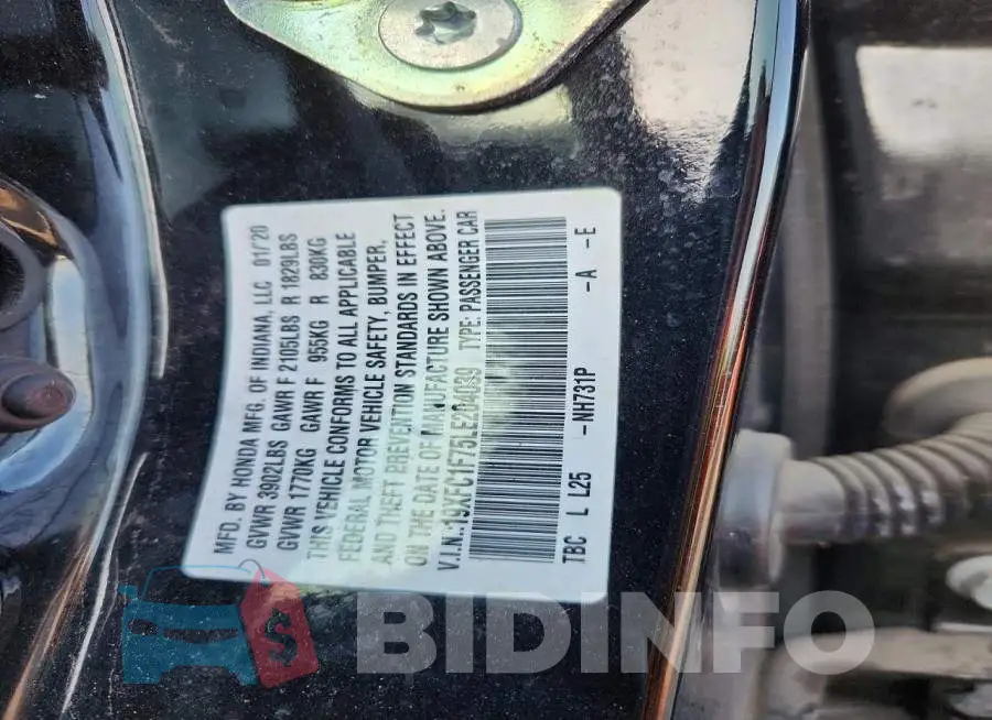 19XFC1F75LE204039 Photo# 13