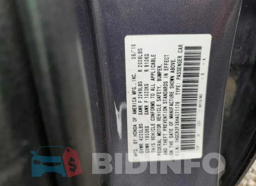 1HGCR2F36HA071176 Photo# 12