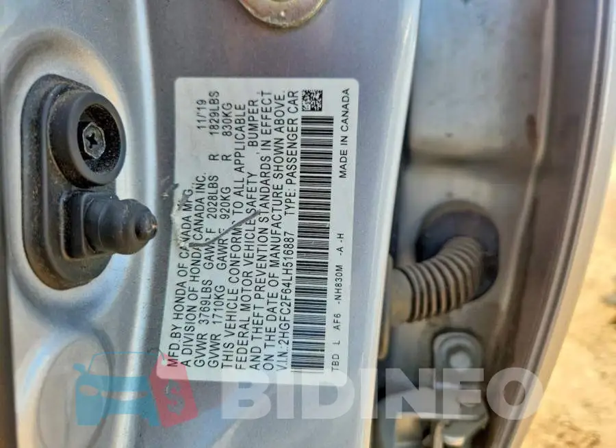 2HGFC2F64LH516887 Photo# 12