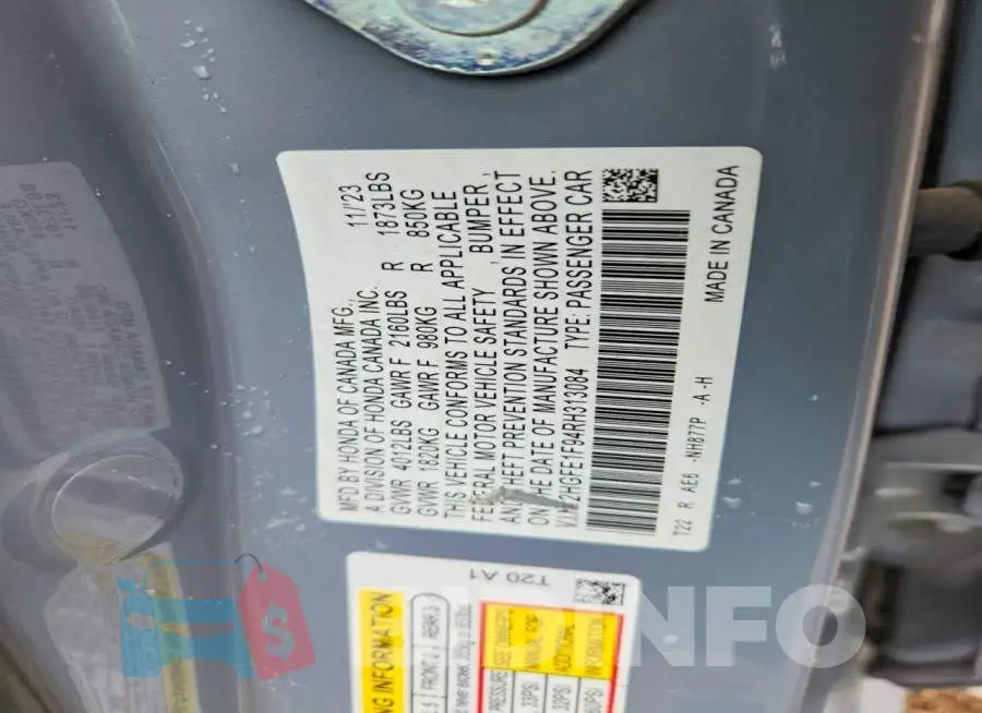 2HGFE1F94RH313084 Photo# 12