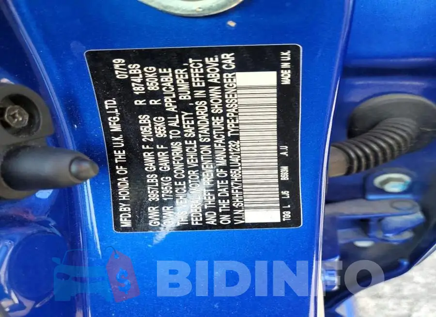 SHHFK7H65LU401232 Photo# 12
