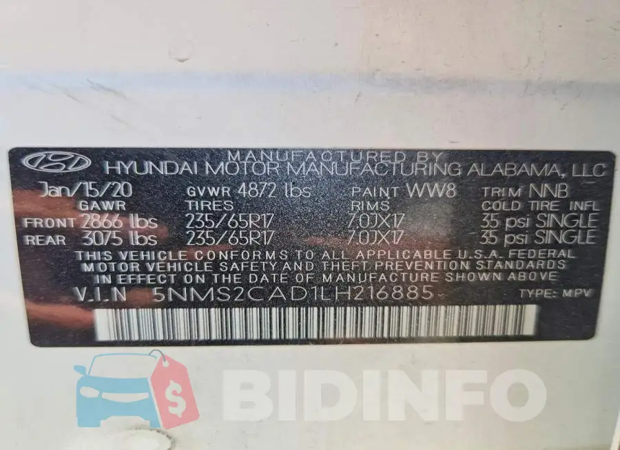 5NMS2CAD1LH216885 Photo# 12