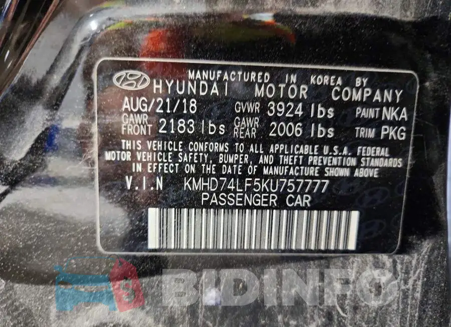KMHD74LF5KU757777 Photo# 13