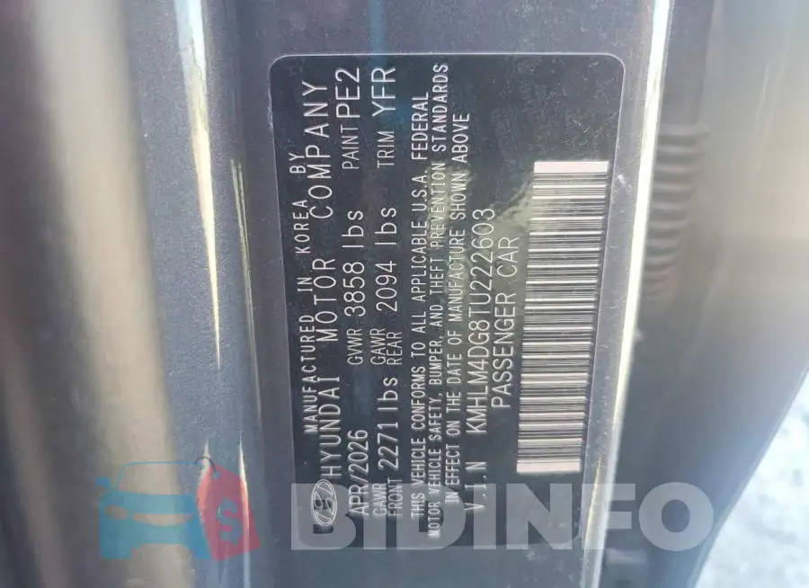 KMHLM4DG8TU222603 Photo# 13