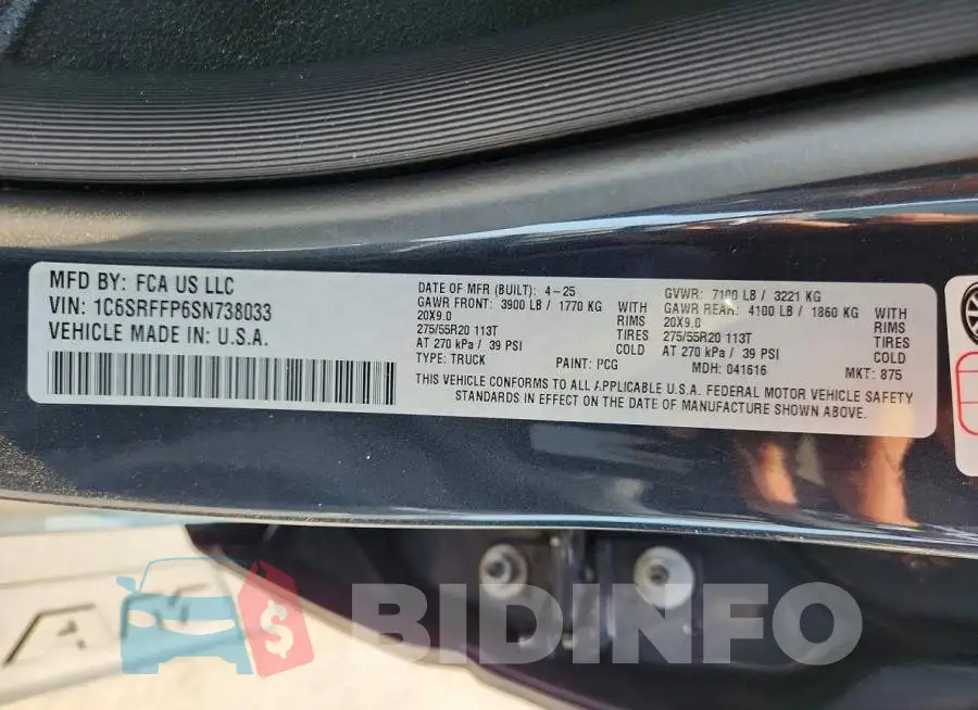 1C6SRFFP6SN738033 Photo# 12