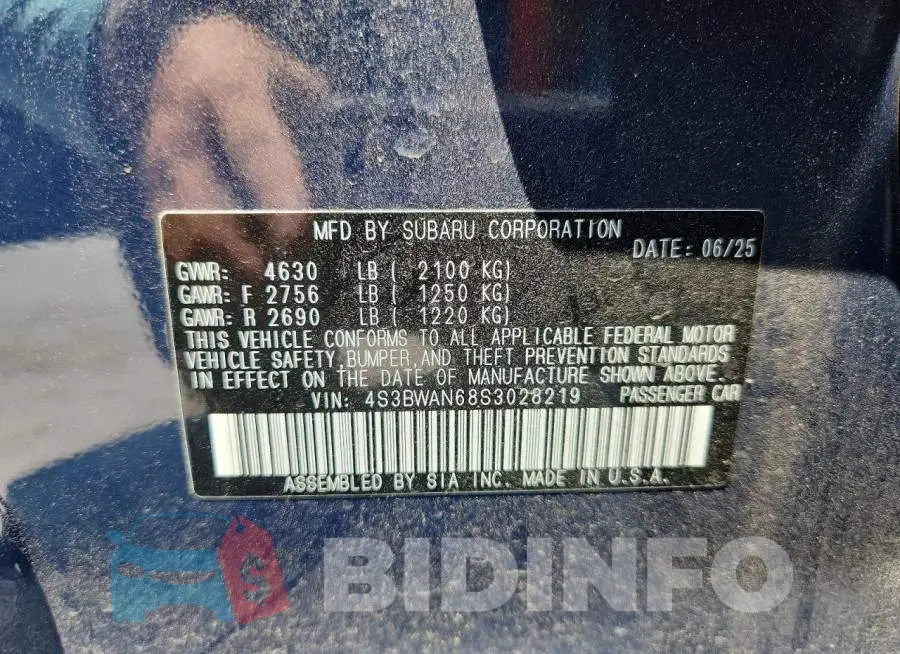 4S3BWAN68S3028219 Photo# 12