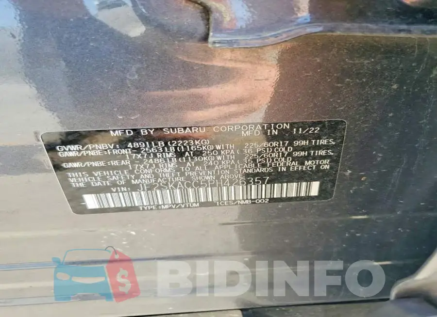 JF2SKACC5PH426357 Photo# 13