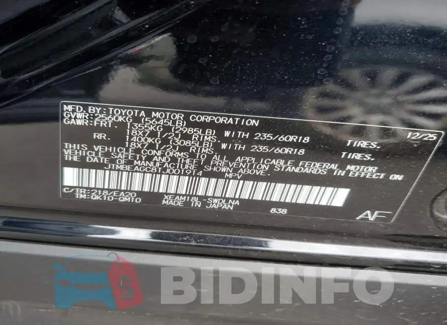 JTMBEAGC8TJ001914 Photo# 12