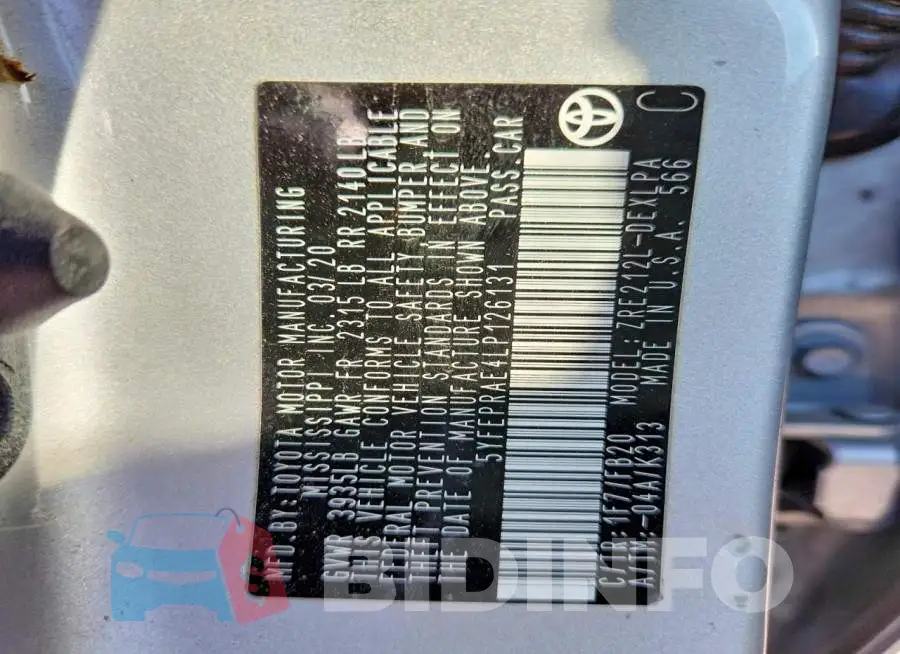 5YFEPRAE4LP126131 Photo# 13