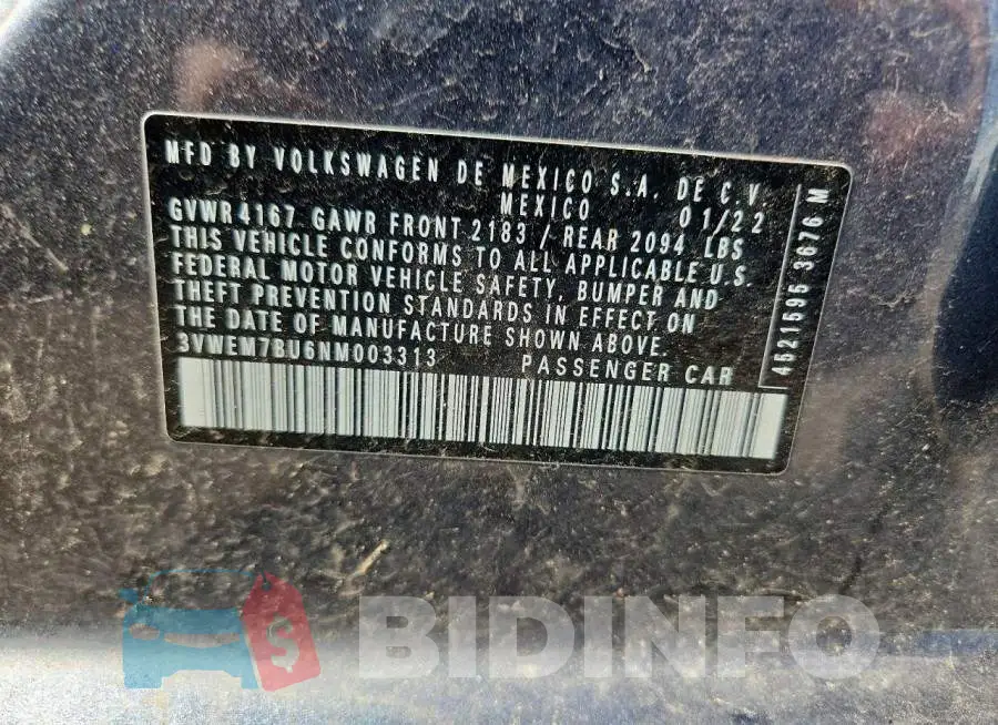 3VWEM7BU6NM003313 Photo# 12