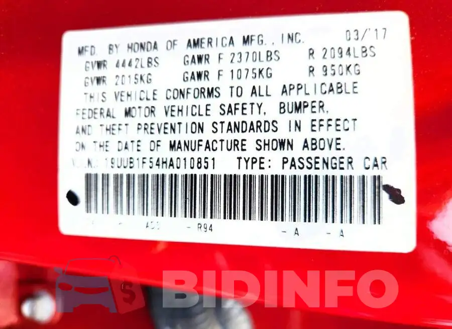 19UUB1F54HA010851 Photo# 12
