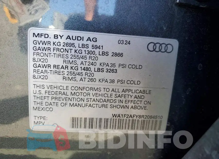 WA1F2AFY8R2084510 Photo# 13