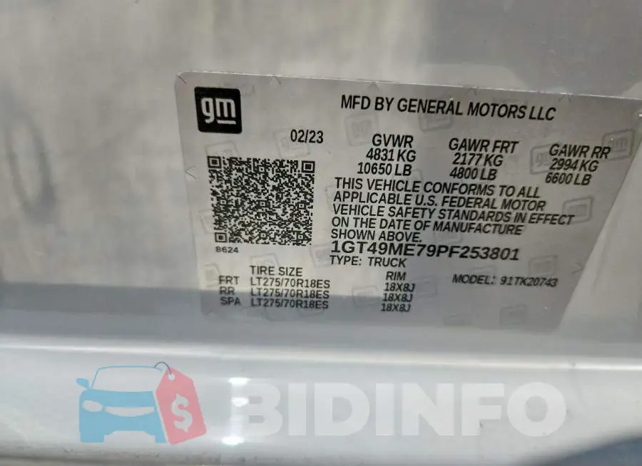 1GT49ME79PF253801 Photo# 12