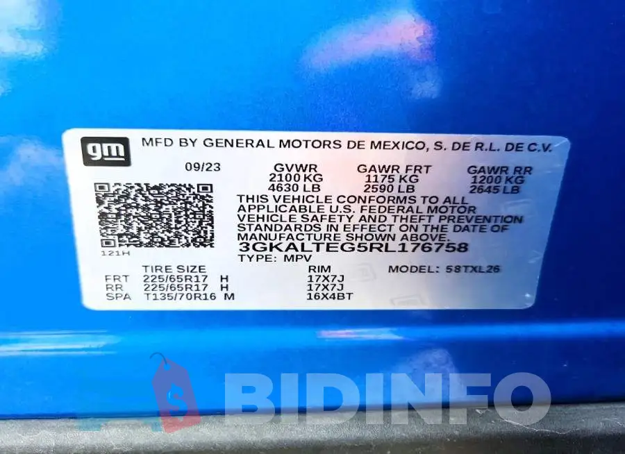 3GKALTEG5RL176758 Photo# 13