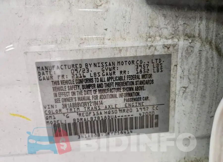 3N1AB8BV3RY218414 Photo# 12