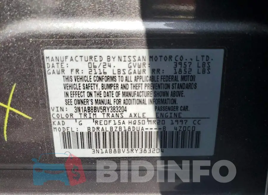 3N1AB8BV5RY383204 Photo# 12