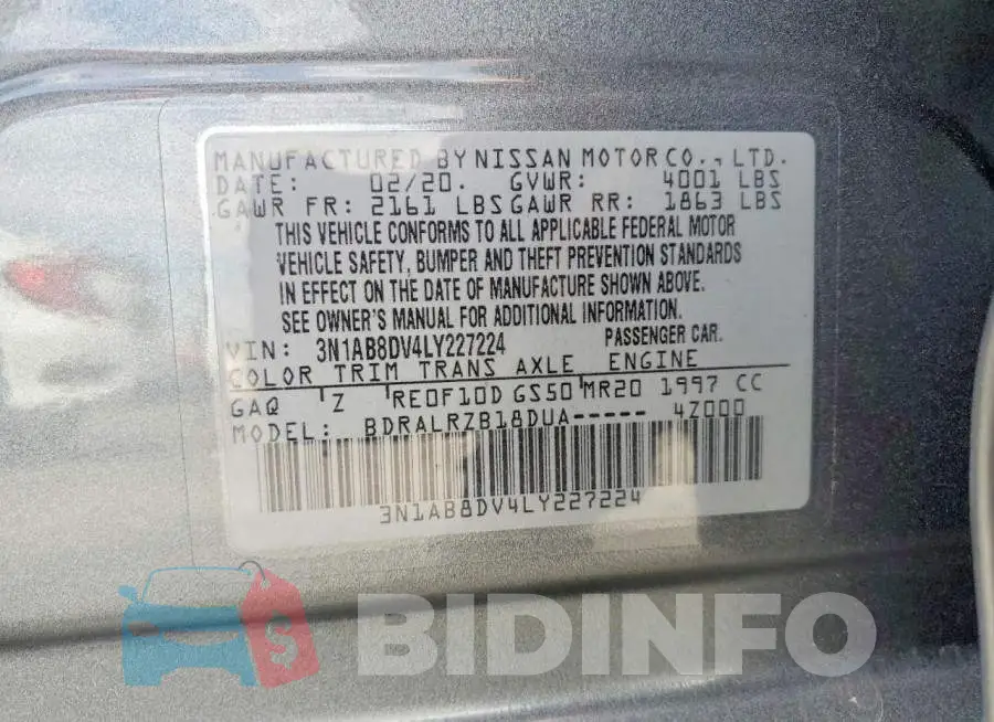 3N1AB8DV4LY227224 Photo# 12