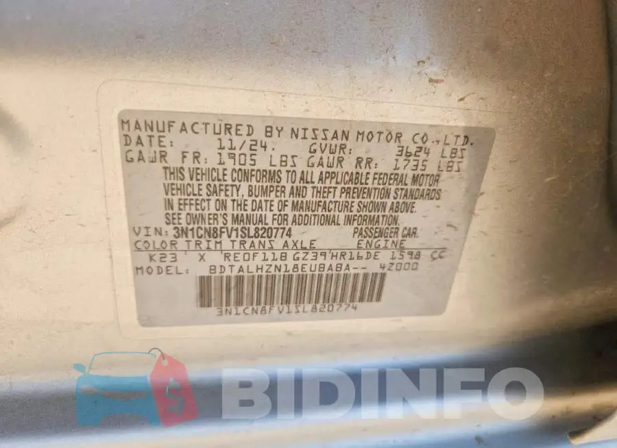 3N1CN8FV1SL820774 Photo# 13