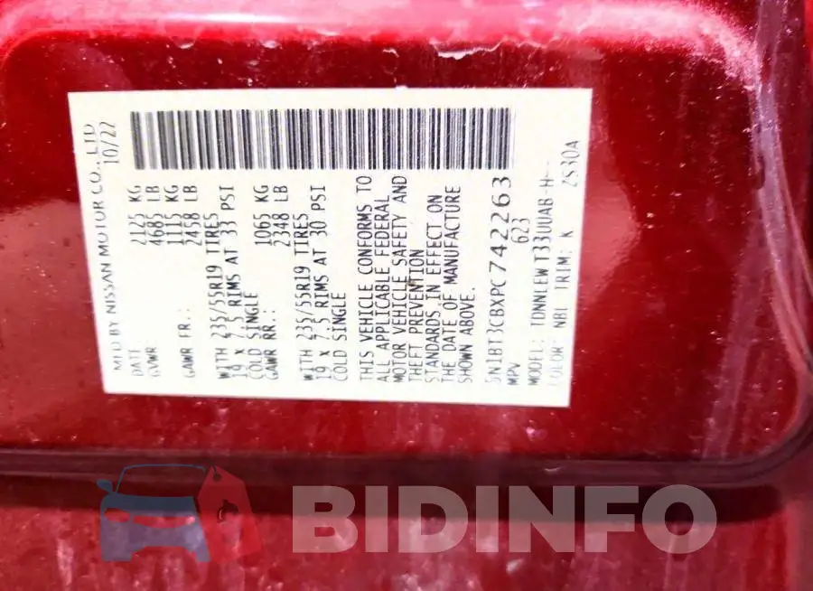 5N1BT3CBXPC742263 Photo# 14