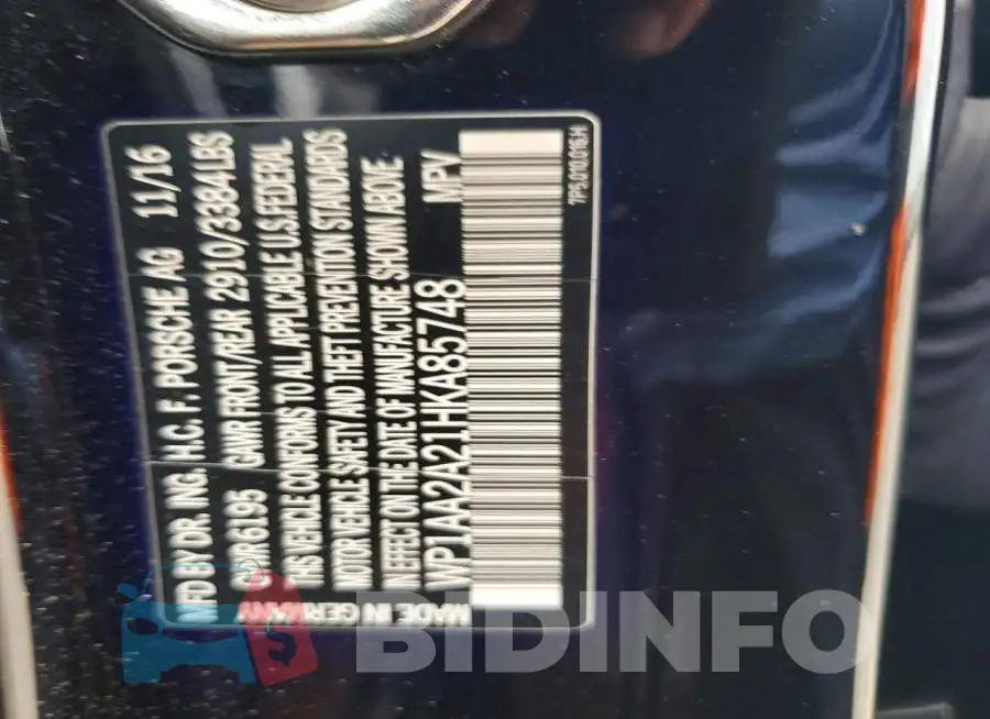 WP1AA2A21HKA85748 Photo# 12