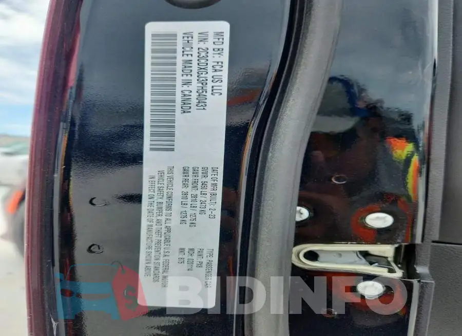 2C3CDXGJ3PH540431 Photo# 13