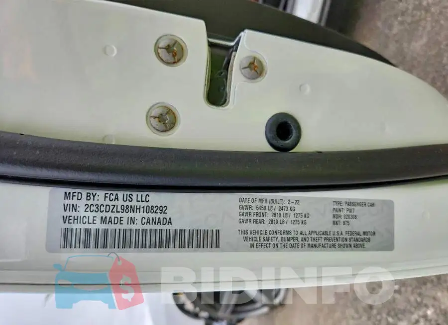 2C3CDZL98NH108292 Photo# 13