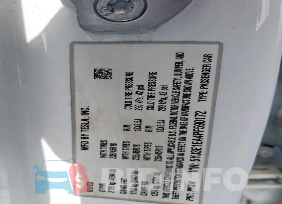 5YJ3E1EA4PF590172 Photo# 12
