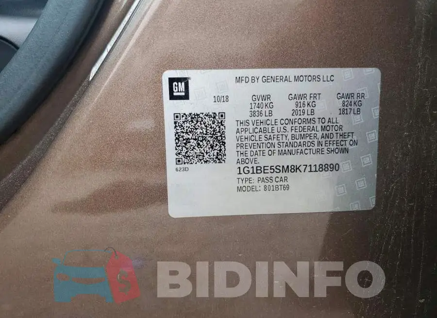 1G1BE5SM8K7118890 Photo# 12