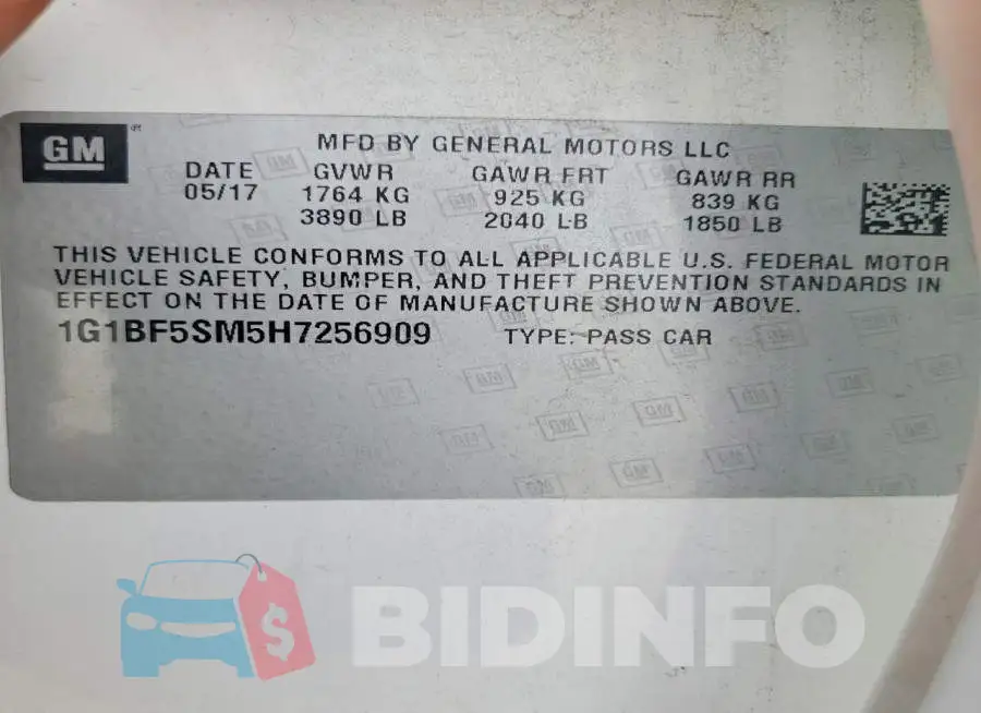 1G1BF5SM5H7256909 Photo# 12