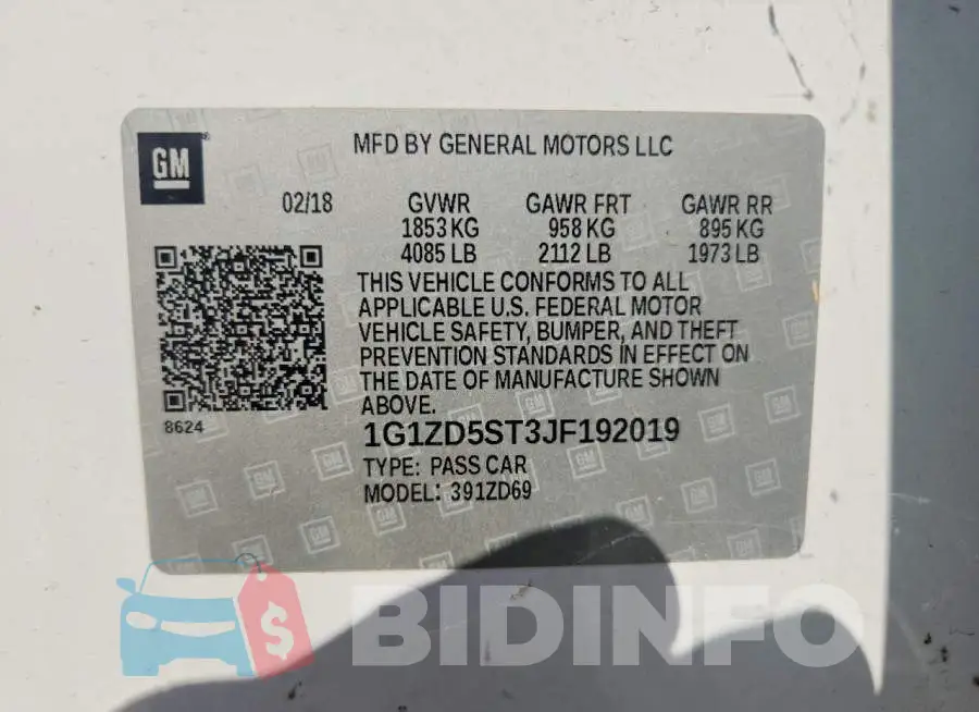 1G1ZD5ST3JF192019 Photo# 12