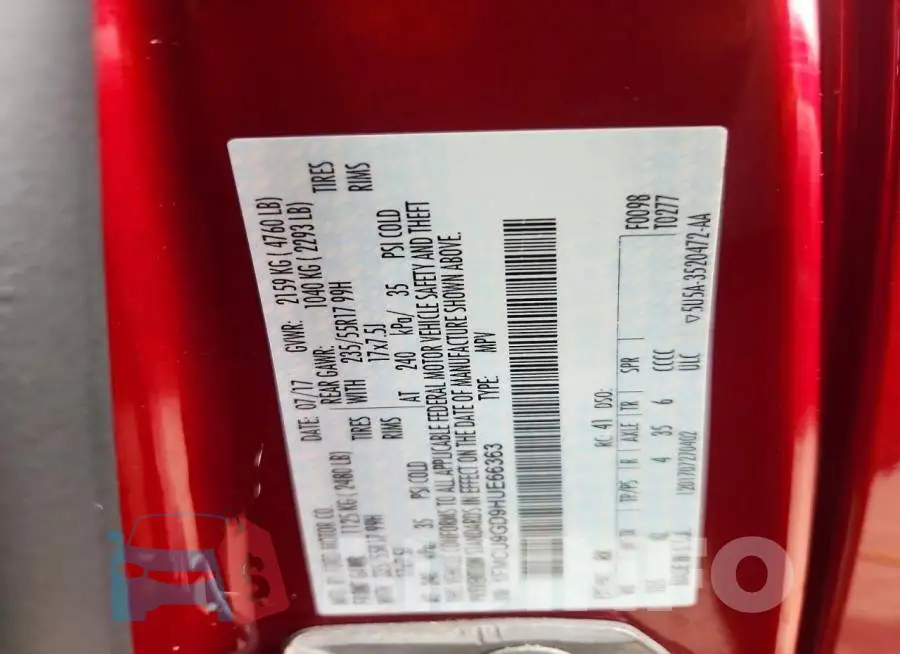 1FMCU9GD9HUE66363 Photo# 12