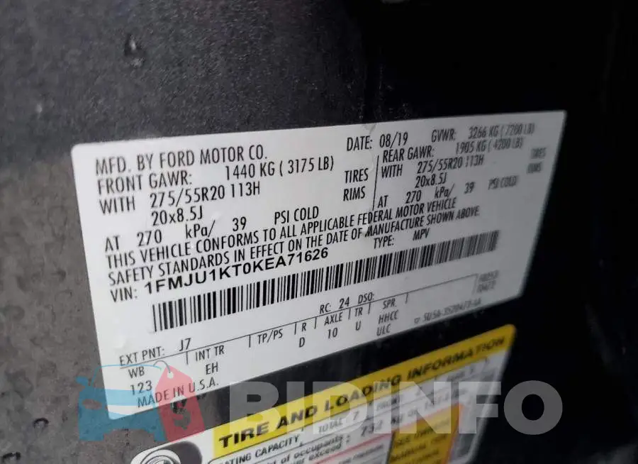 1FMJU1KT0KEA71626 Photo# 13