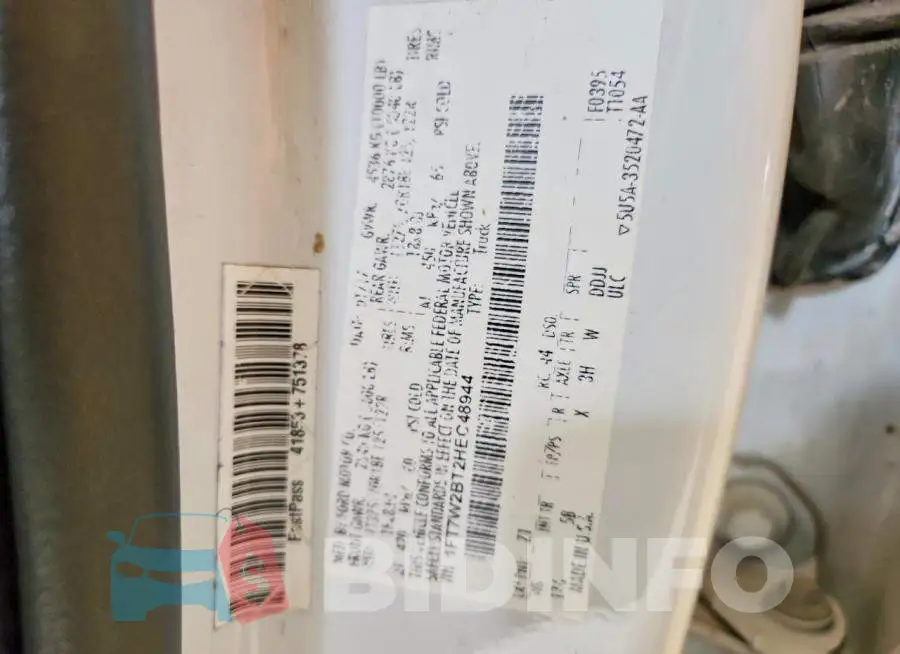 1FT7W2BT2HEC48944 Photo# 12