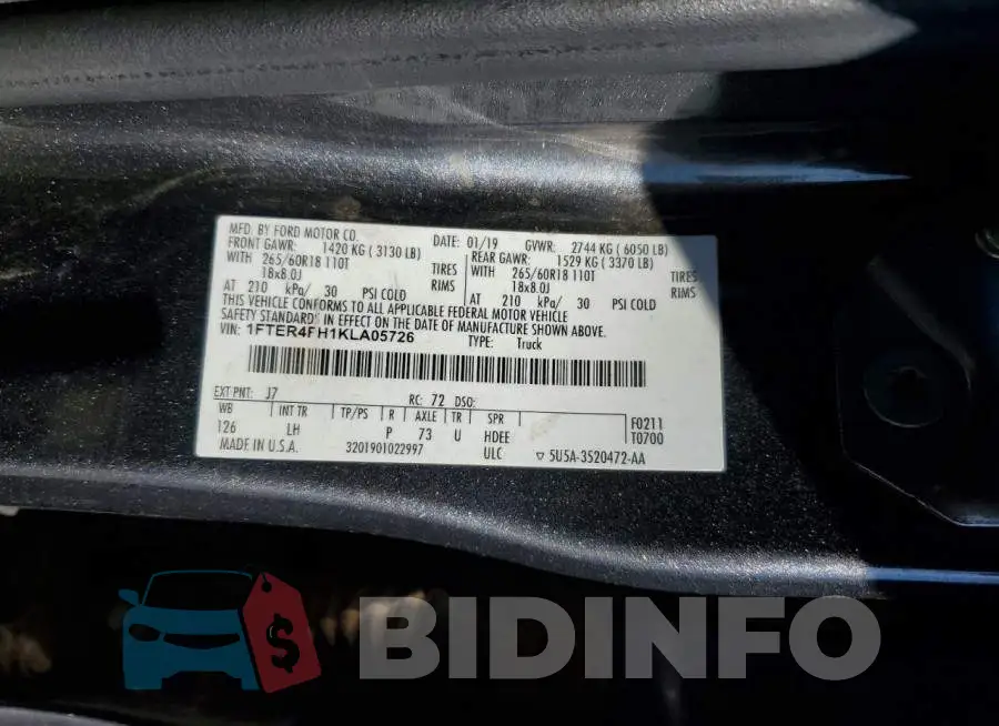1FTER4FH1KLA05726 Photo# 13
