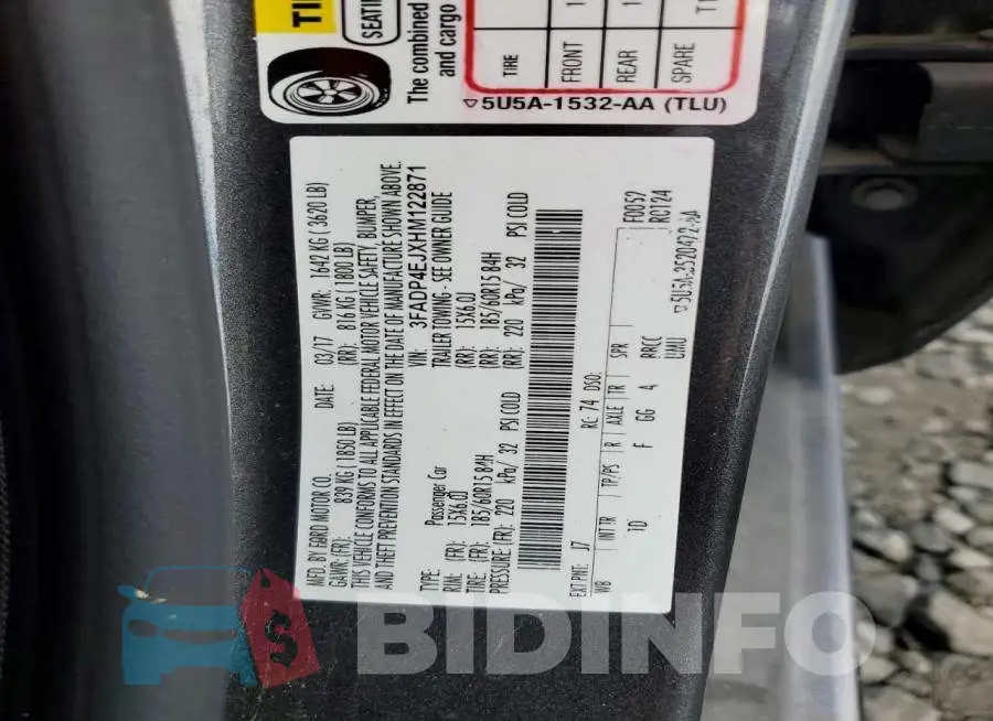 3FADP4EJXHM122871 Photo# 12