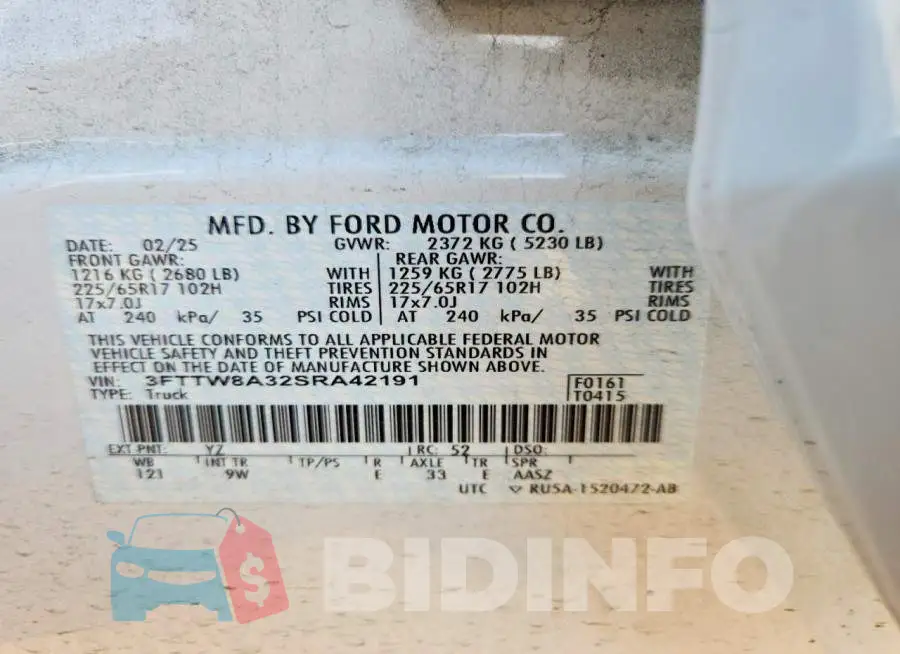 3FTTW8A32SRA42191 Photo# 12