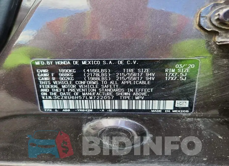 3CZRU6H57LM722057 Photo# 14