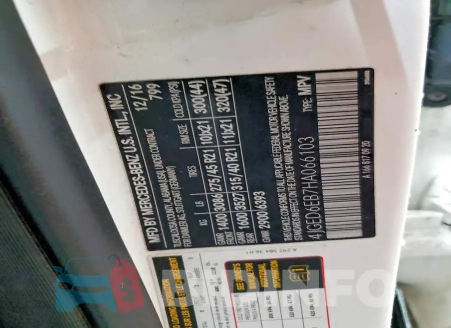 4JGED6EB7HA066103 Photo# 13