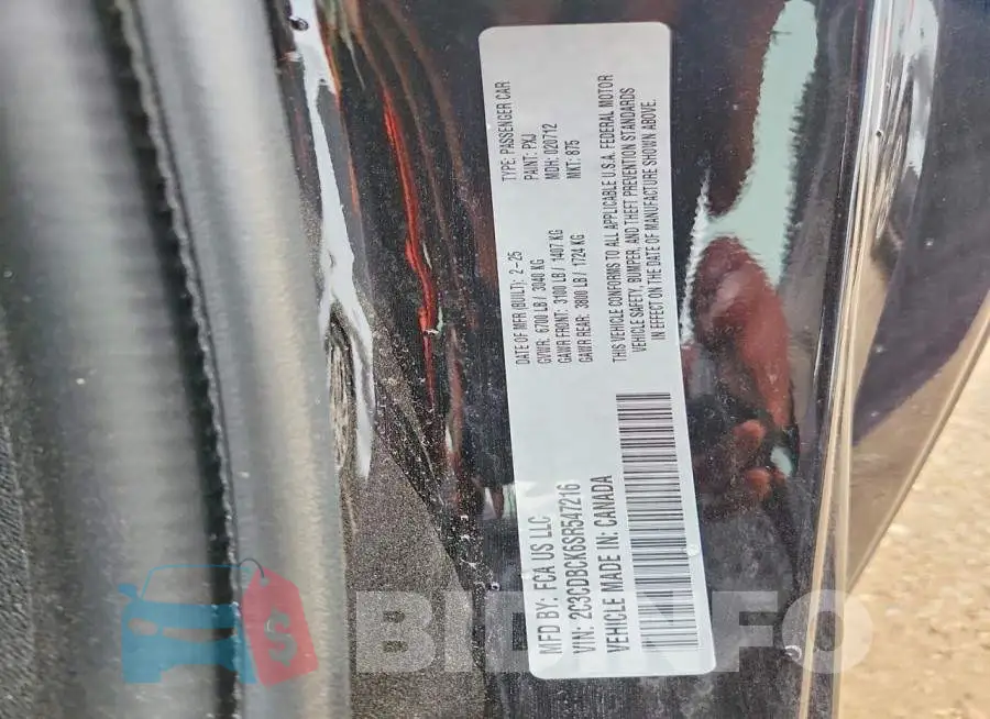 2C3CDBCK6SR547216 Photo# 12