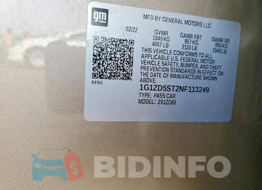 1G1ZD5ST2NF113249 Photo# 12