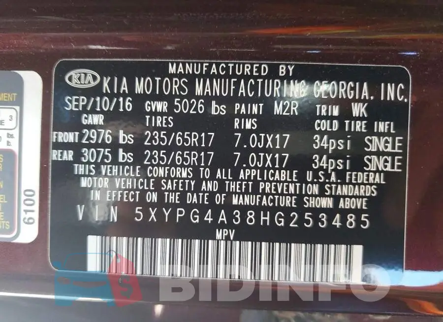 5XYPG4A38HG253485 Photo# 13
