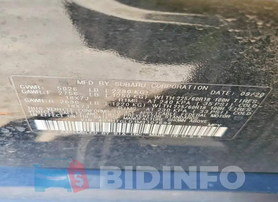 4S4BTGLD1M3107694 Photo# 12