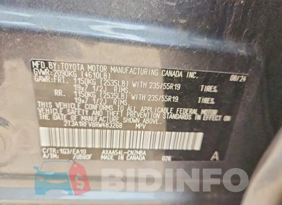 2T3A1RFV8RW483268 Photo# 14