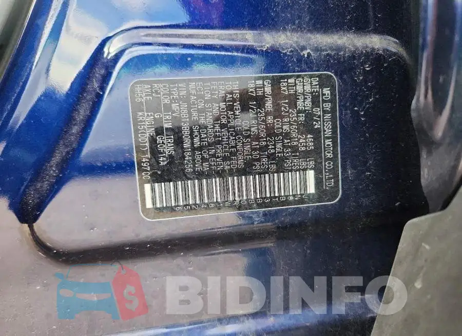 JN8BT3BB0RW184256 Photo# 13