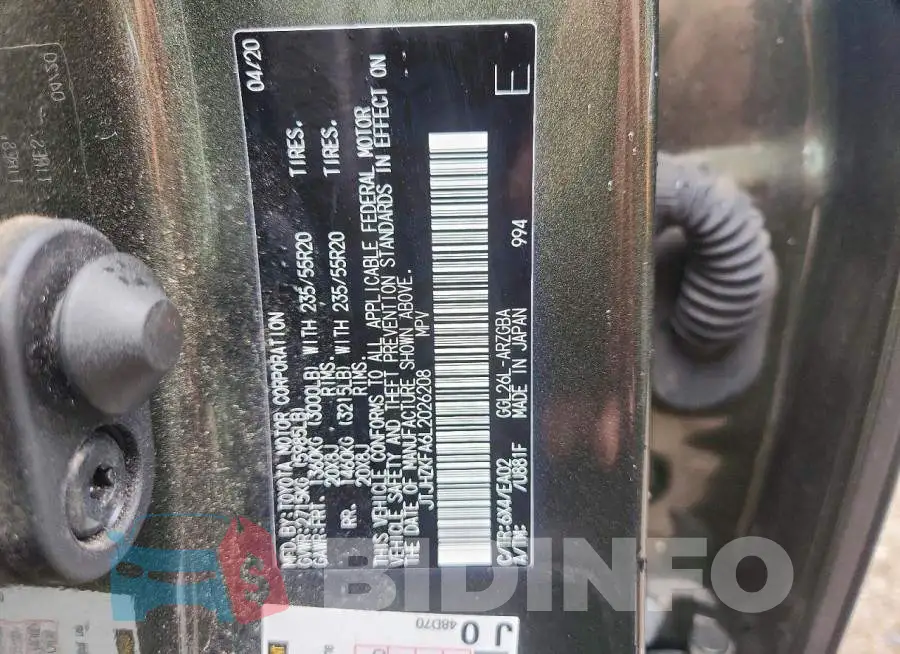 JTJHZKFA6L2026208 Photo# 12