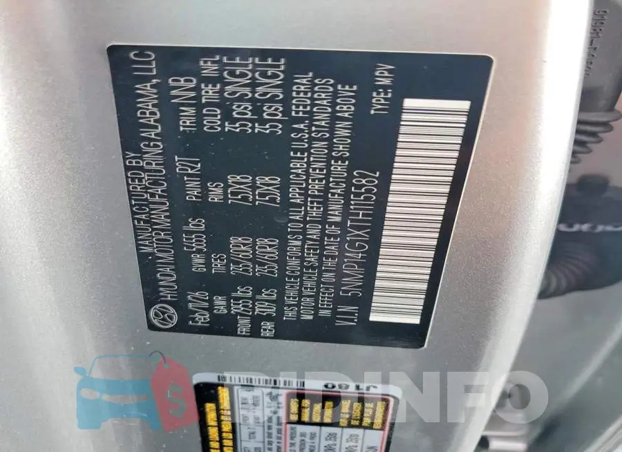 5NMP14G1XTH115582 Photo# 13